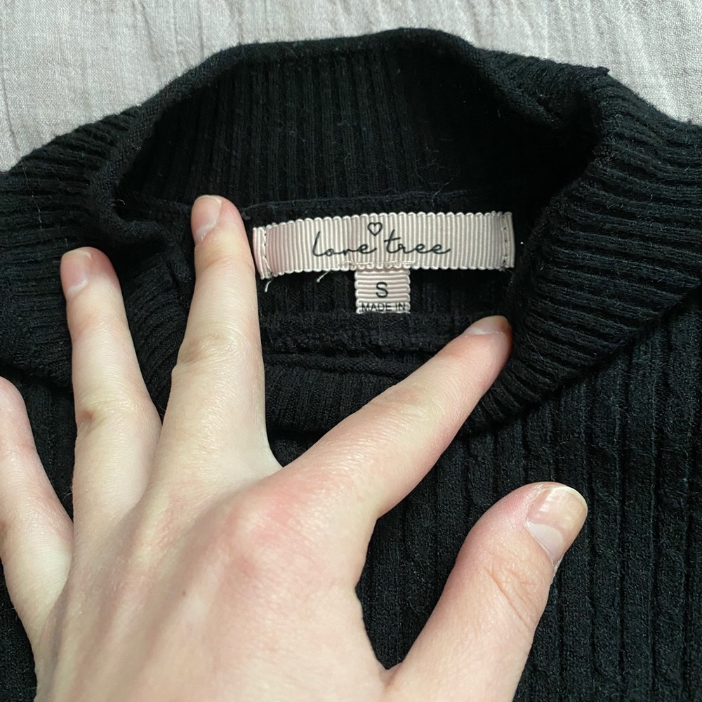 Love Tree Ribbed Mock Neck Sweater - Picture 3 of 4